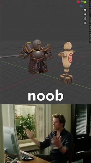 Roblox Animator: Noob vs Pro Knight Finisher ⚔️ #robloxgamedesign #roblox #blender #robloxanimation