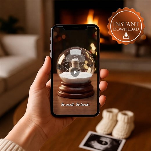 Baby Announcement Digital Movie Clip, Animated Pregnancy Announcement Video, Winter Snow Globe Themed - Etsy Canada