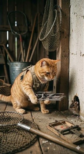 Instinct Takeover: The Armed Tabby vs. The Clueless Mouse 狩獵本能覺醒：那隻不知死活探頭的小老鼠 #貓咪日常