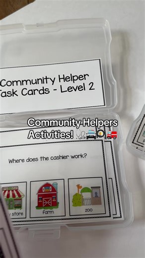 115 pages of community helpers activities with worksheets, games, and hands-on practice. Includes bingo, task cards, and more to build real-world understanding. #specialeducation #communityhelpers #teacherresources #spedclassroom #theautismhelper