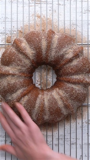 Baked in a Bundt pan, this cozy apple cider doughnut cake looks like a jumbo doughnut, complete with a sparkling cinnamon sugar coating. 🔗 Get the recipe: https://bit.ly/437yqaH #applecake #cakerecipe #fallbaking | Taste of Home
