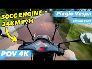 Vespa Piaggio Sprint 50cc Scooter POV drive trough Delft City Center🌆