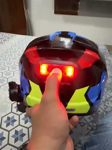 Blinking Strobe Warning Red Safety Night Light | Abs Universal Helmet Light Led with 3 Modes