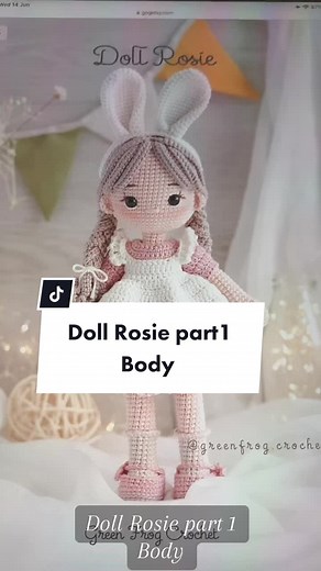 Crochet Rosie Doll Pattern by Green Frog - Handmade Doll Tutorial