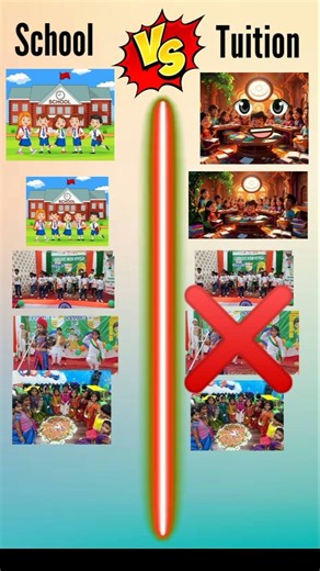 School vs tuition❓ #shorts #ytshort #viralshort #comparison