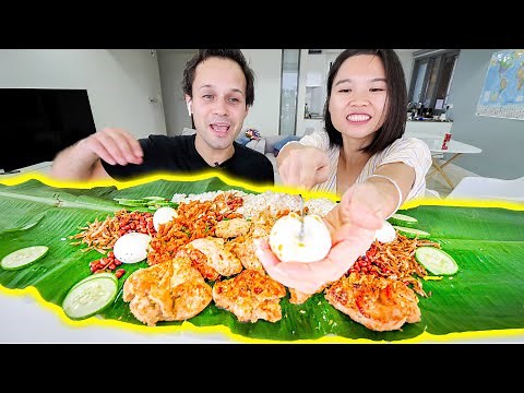 MALAYSIAN STREET FOOD!!! At HOME!!! (Nasi Lemak) The BEST Street Food in Malaysia!!!