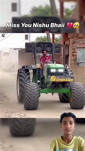 open lion ko #(😱🦁) dekhkar Nishu bhai#🚜💯ki yad aya gi he