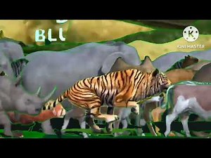 Massive Animal Stampede Green Screen