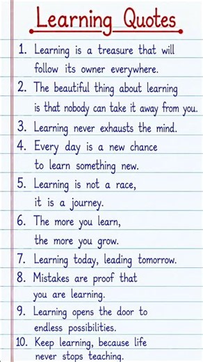 Learning Quotes in English | Beautiful Handwriting