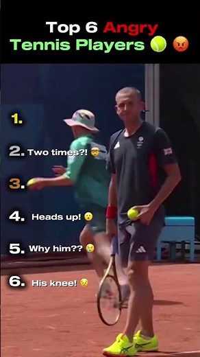Top 6 Most Angry Tennis Players Caught on Camera 😡🔥 (Epic Meltdowns!)