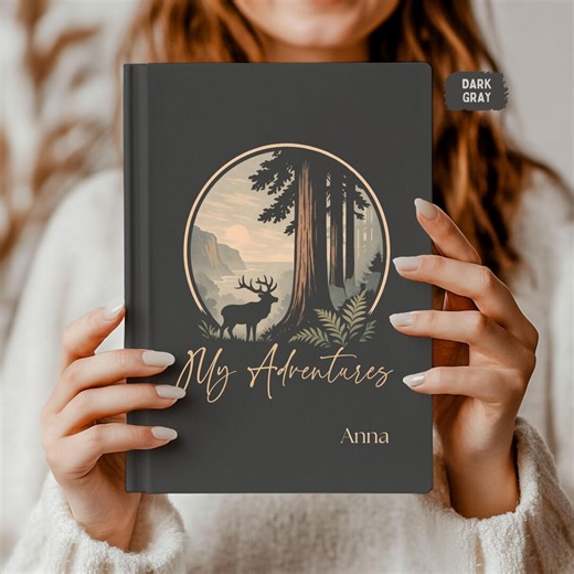 Personalized Outdoor Nature Journal Hardcover Matte | Custom Hiking Field Notebook - Etsy