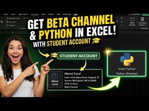 How to Get Beta Channel and Python in excel