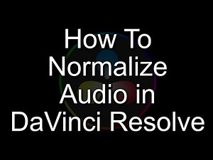 How To Normalize Audio In Davinci Resolve with Loud and Level Sound for YouTube #contentcreator