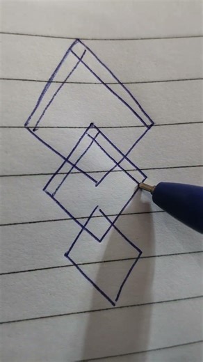 3d rectangular shaped design #drawing #viral #art