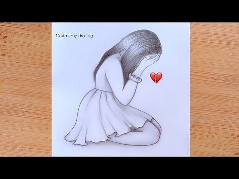 How to draw a Sad Girl with pencil sketch | Easy way to draw for Beginners