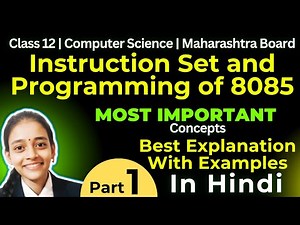 1- Instruction Set and Programming of 8085 Class 12th Computer Science APL Assembly Language Program