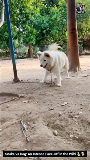 Snake vs Dog: An Intense Face-Off in the Wild 🐍🐕 #animals #wildliferescue #wildlife #snake