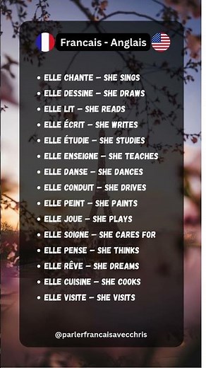 15 Verbes en Français et leur Traduction en Anglais - Cours de Français