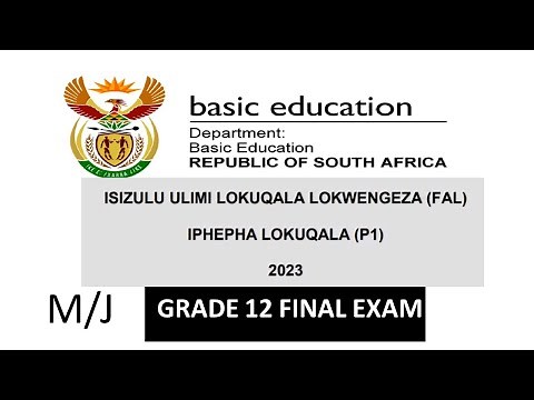 ISIZULU FAL PAPER 1 2023 FINAL EXAMS M/J:GRADE 12 [THUNDEREDUC]
