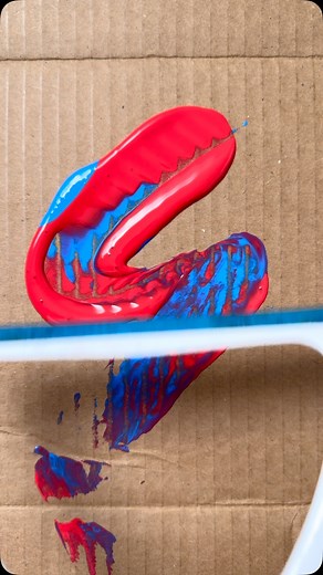 Paint on a cardboard box #acrylicpainting | Paintbase