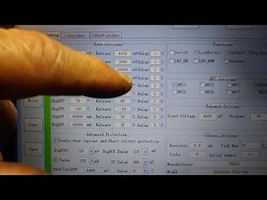 Using the computer to set the parameters on the intelligent BMS