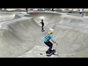 Professional Skimboarder Attempts to Skateboard With Sky Brown and Ocean Brown