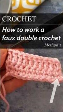 Faux / Fake double crochet (US) / treble crochet (UK) - method1 #beginner #crochet #tutorial