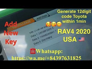 [HOT] PROGRAM KEY TOYOTA RAV4 2020 ALL KEYS LOST + ADD NEW KEY BY OBDSTAR Key Programmer