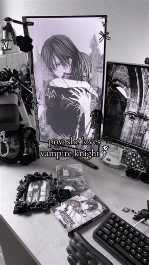 Vampire Knight Manga Covers and Desk Setup Inspiration