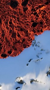 When ice meets lava... 🔥 ❄️ Have you ever heard about the Leidenfrost Effect? @jvn.photo captured this incredible phenomenon during the eruption of Sundhnúkagígar in Feburary 2024 What happens is likely the result of the Leidenfrost effect. The lava is so incredibly hot that it melts the top part of the snow, which then creates a vapour layer that shields the bottom part from the heat temporarily. Similarly to what you can observe when water droplets scoot around on a hot metal plate. The lav