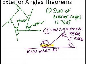 Exterior Angles Theorems: Lesson (Geometry Concepts)