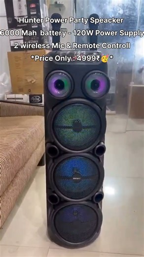 🔥 Hunter Power Party Speaker | 120W • 6000mAh • Wireless Mic • ₹4999 Only 🥳