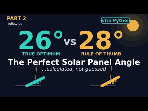 I Calculated the Perfect Solar Panel Angle (with Python)
