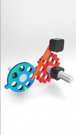 Intermittent Motion Gear #gear #mechanic #engineering #mechanism
