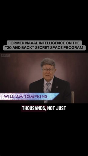 William Tompkins, former aerospace engineer and Naval Intelligence insider, speaks on claims surrounding the “20 and Back” secret space program. 👉 Watch the full episode — link in bio.