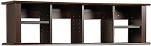 Prepac Contemporary Floating Cabinet, Wall Mounted Floating Desk Hutch for Office, Living Room, and Bedroom, Ideal for Files, Folders and Books Organization, ‎11.5"D x 48"W x 13"H, Espresso