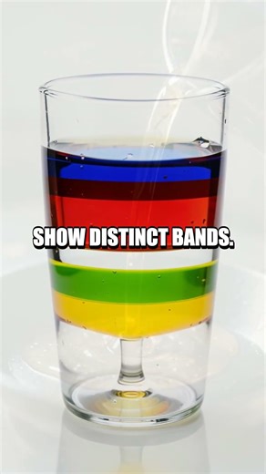 Density Rainbow Tower in a Glass
