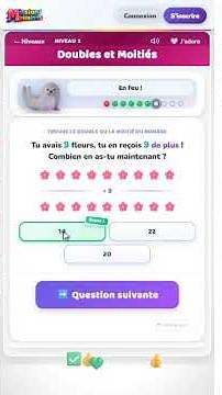 Doubles et Moitiés - Jeu éducatif gratuit | Mission Révisions
