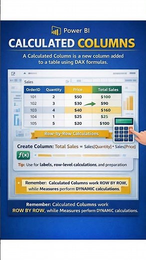 Calculated Columns in Power BI | Learn DAX FAST in 60 Seconds! 🚀