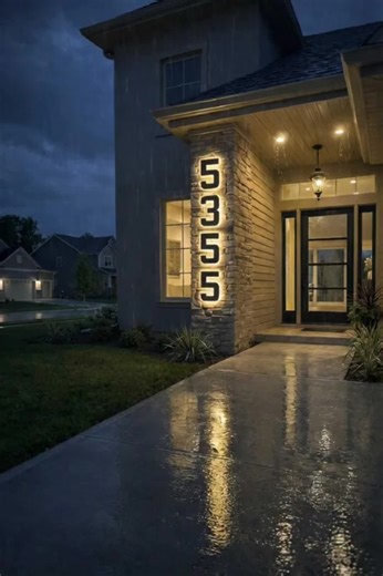 If your packages keep going to the wrong house, these solar-lighted house numbers make a huge difference at night. And my delivery drivers love them! 💡🏠📦🚚 #Packages #HouseNumbers #Delivery #Drivers #Night