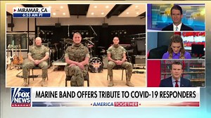This is beautiful. Marine Corps Air Station Miramar 3rd Marine Aircraft Wing Band with a touching tribute to COVID-19 first responders. ❤️ | Jillian Mele