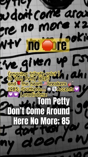 Dont Come Around Here No More Tom Petty Heartbreakers (1995) tributesalut Loradio #tompetty