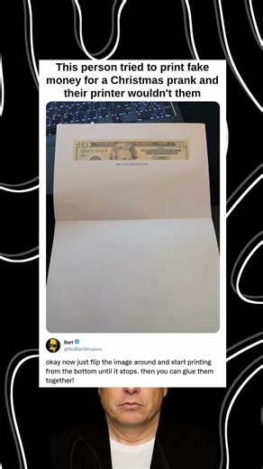 This person tried to print fake money for a Christmas prank and their printer wouldn’t let them