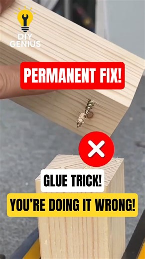 Everyone Fixes Loose Screws Wrong - This Glue Trick Makes It Permanent! #woodworking #diy #shorts