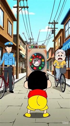 Shinchan Time Machine Adventure – Funny Cartoon Story ⏳ #anime #cartoon #funny #shinchan #comedy
