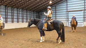 Correct Position & Fluid Riding Do you have trouble sitting the trot, or find it challenging to fluidly move with the motion of your horse? Here's my advice to not only keep the correct position but also relax your muscles to help you move with your horse at any gait—instead of bouncing all over the saddle. #JulieGoodnight #horsemanship #IRideCircleY C Lazy U Ranch nch Circle Y Saddles Troxel Helmets | Julie Goodnight Horsemanship