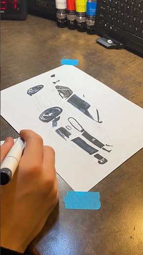 Drawing A R34 GTR Skyline
