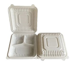 Eco-Friendly Corn Starch PP Compartment Food Containers - Biodegradable Meal Prep Boxes