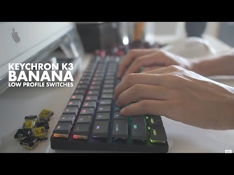 Keychron K3 Yellow Low Profile Optical Banana Switches (Typing Sounds Test) 🍌