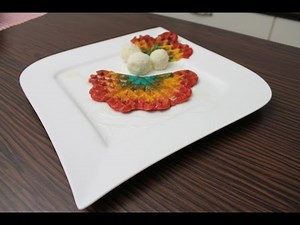 How to make RAINBOW Waffles Recipe with Raffaello